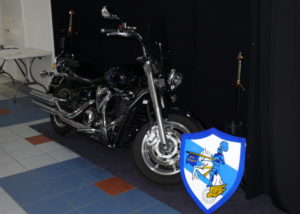 Blue Knights airbrushed motorbike