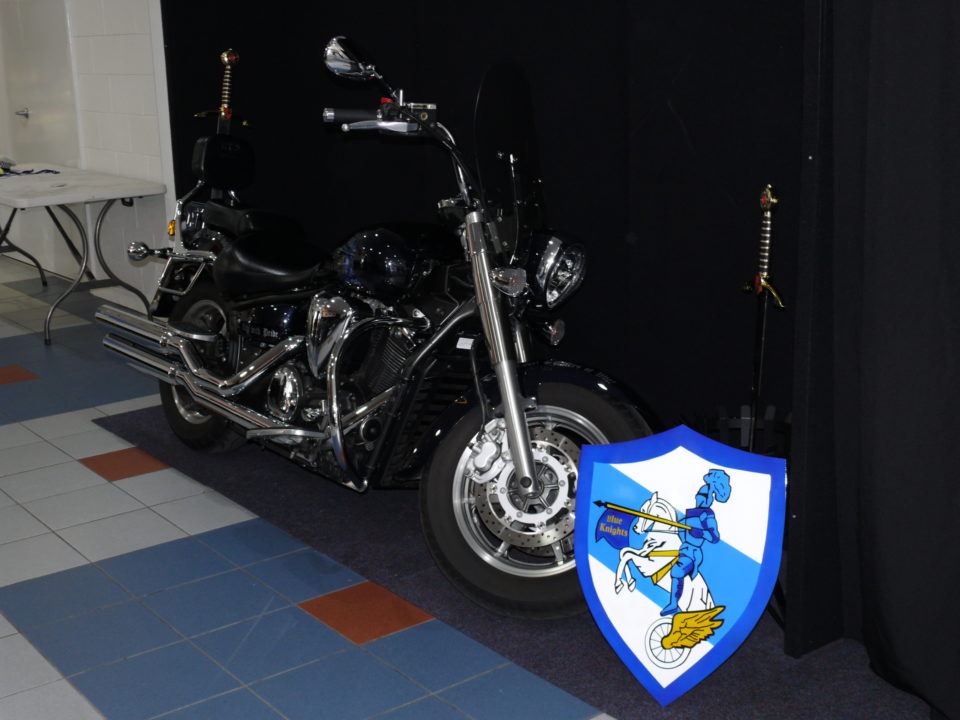 Blue Knights airbrushed motorbike