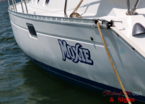yacht lettering