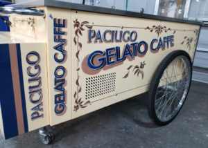 Custom Airbrushed Gelato Cart for Paciugo Gelato Caffe