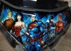 Airbrushed Justice League Superheroes