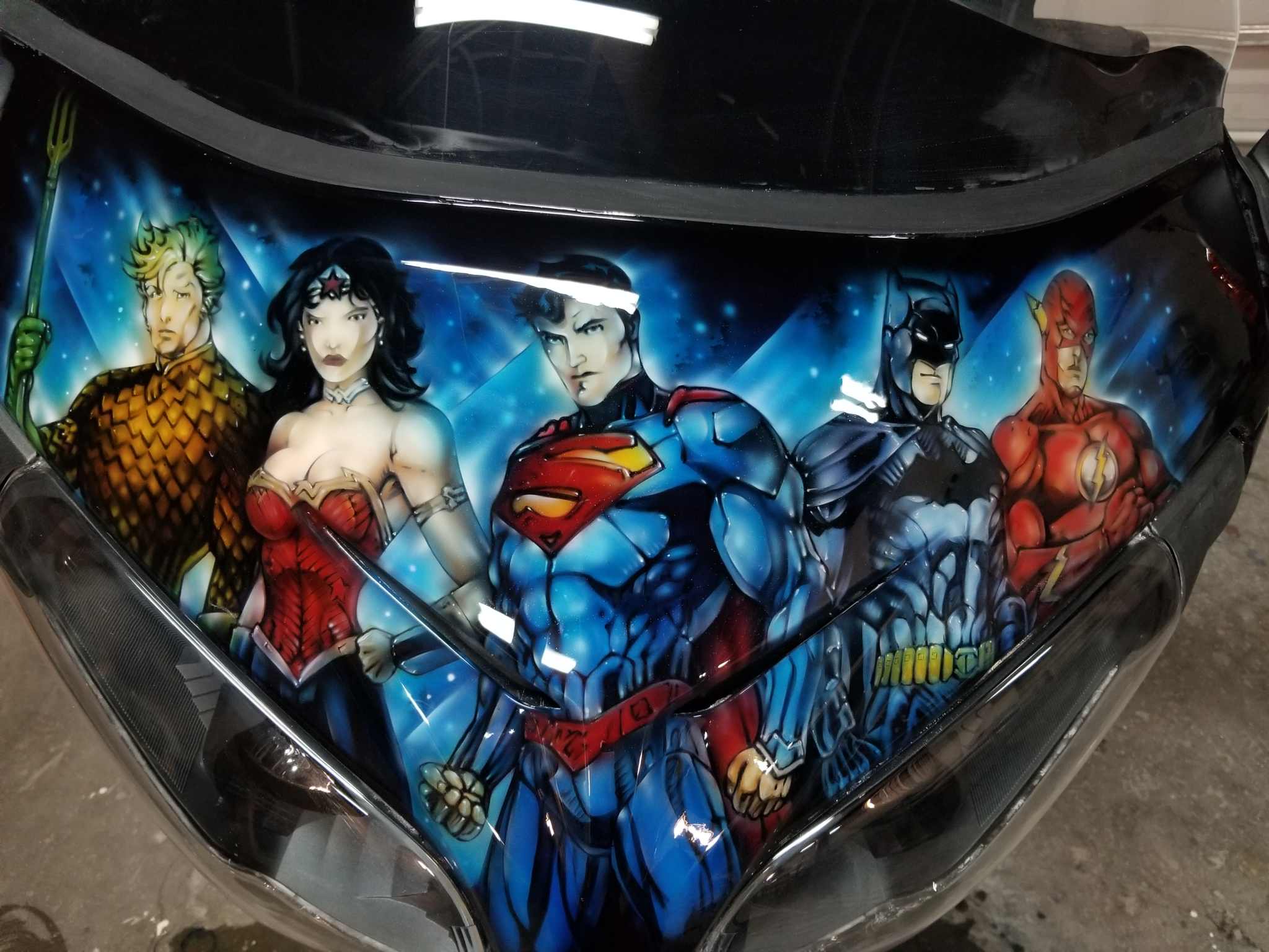 Airbrushed Justice League Superheroes