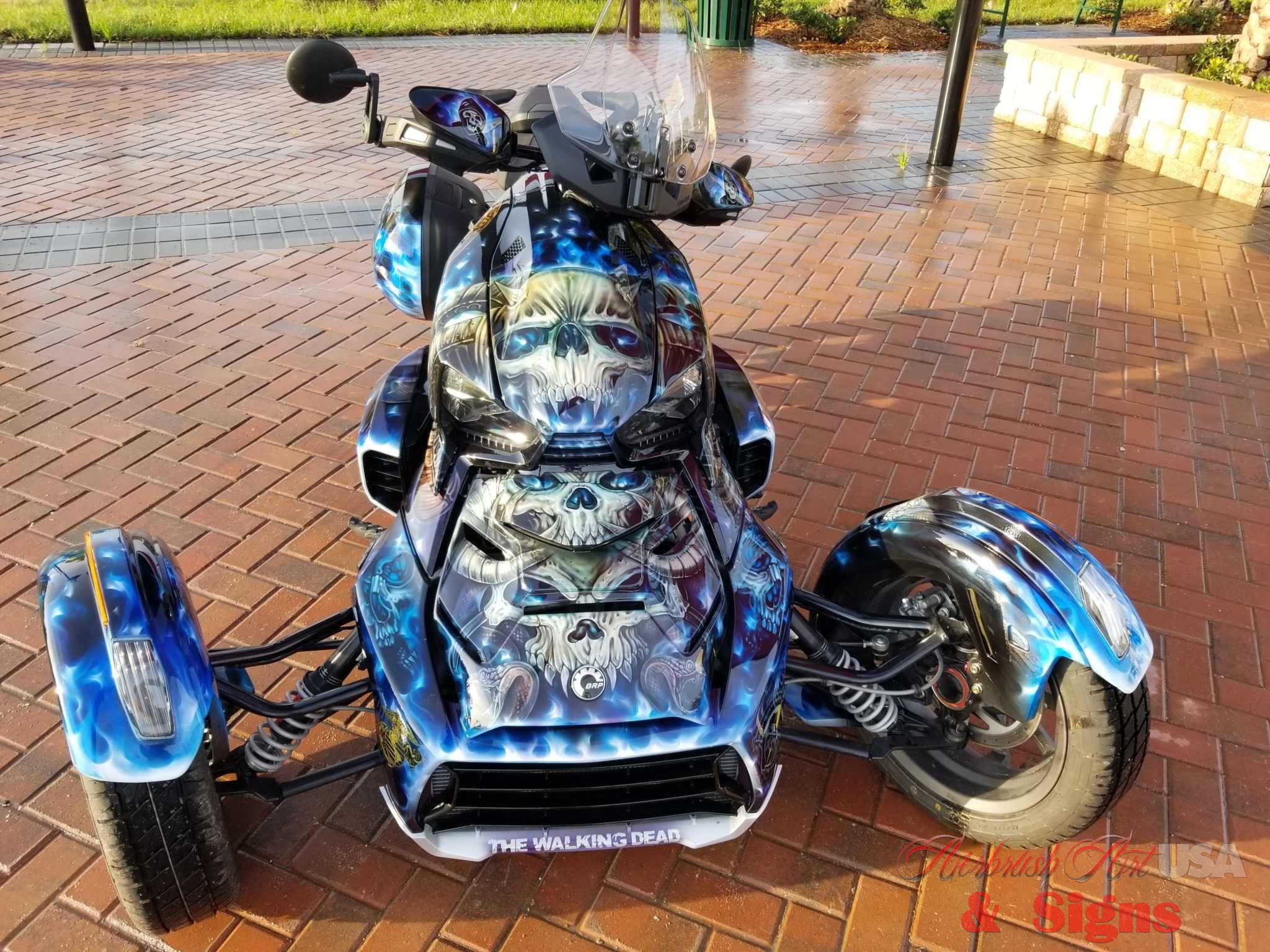 Airbrushed Can Am Ryker Trike